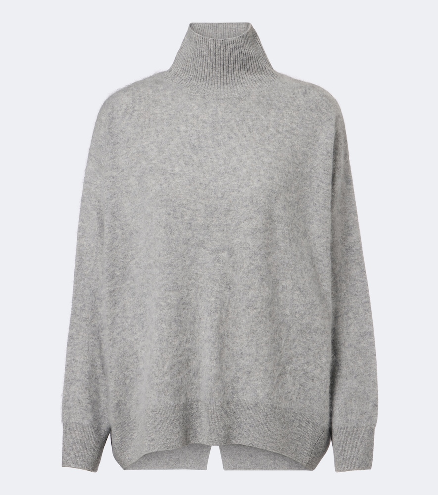 S Max Mara Wool Turtleneck Sweater In Grey