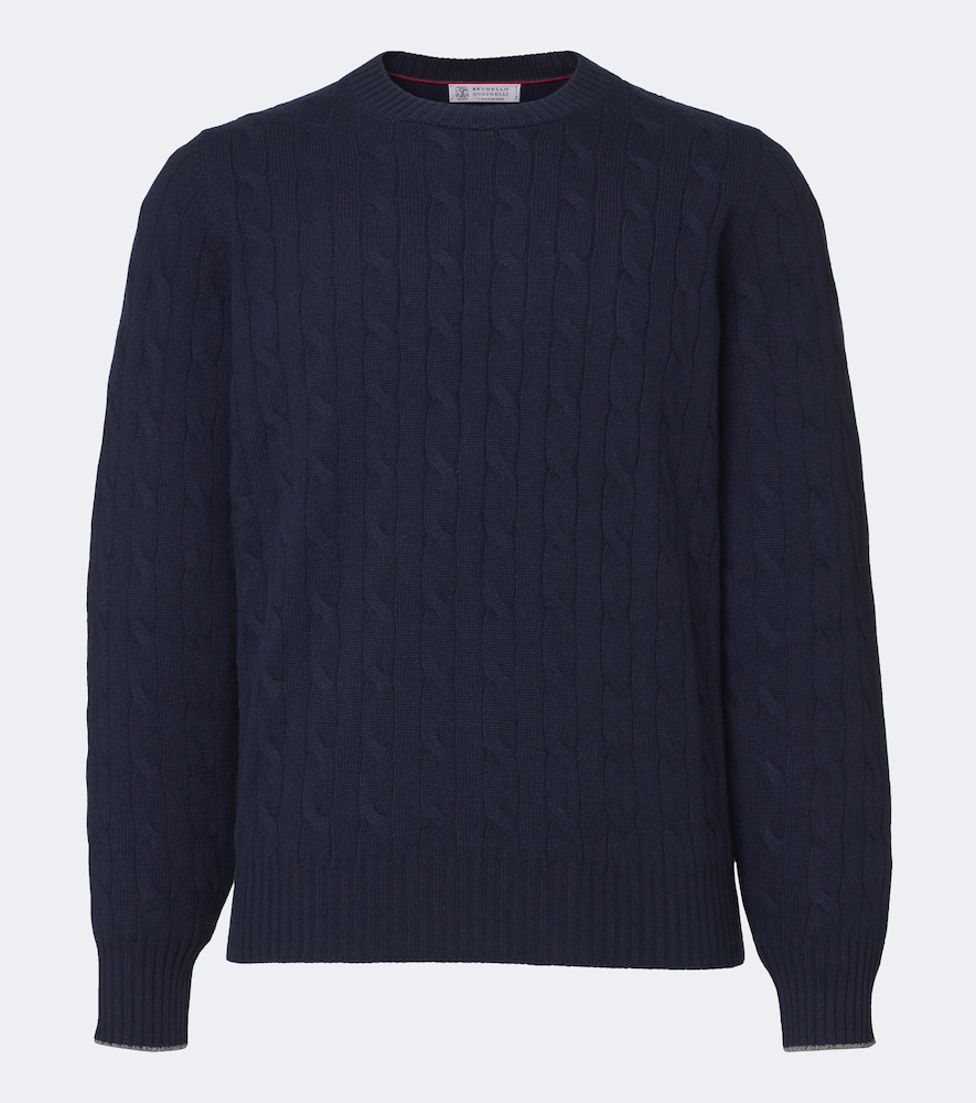 Pullover in cashmere a trecce