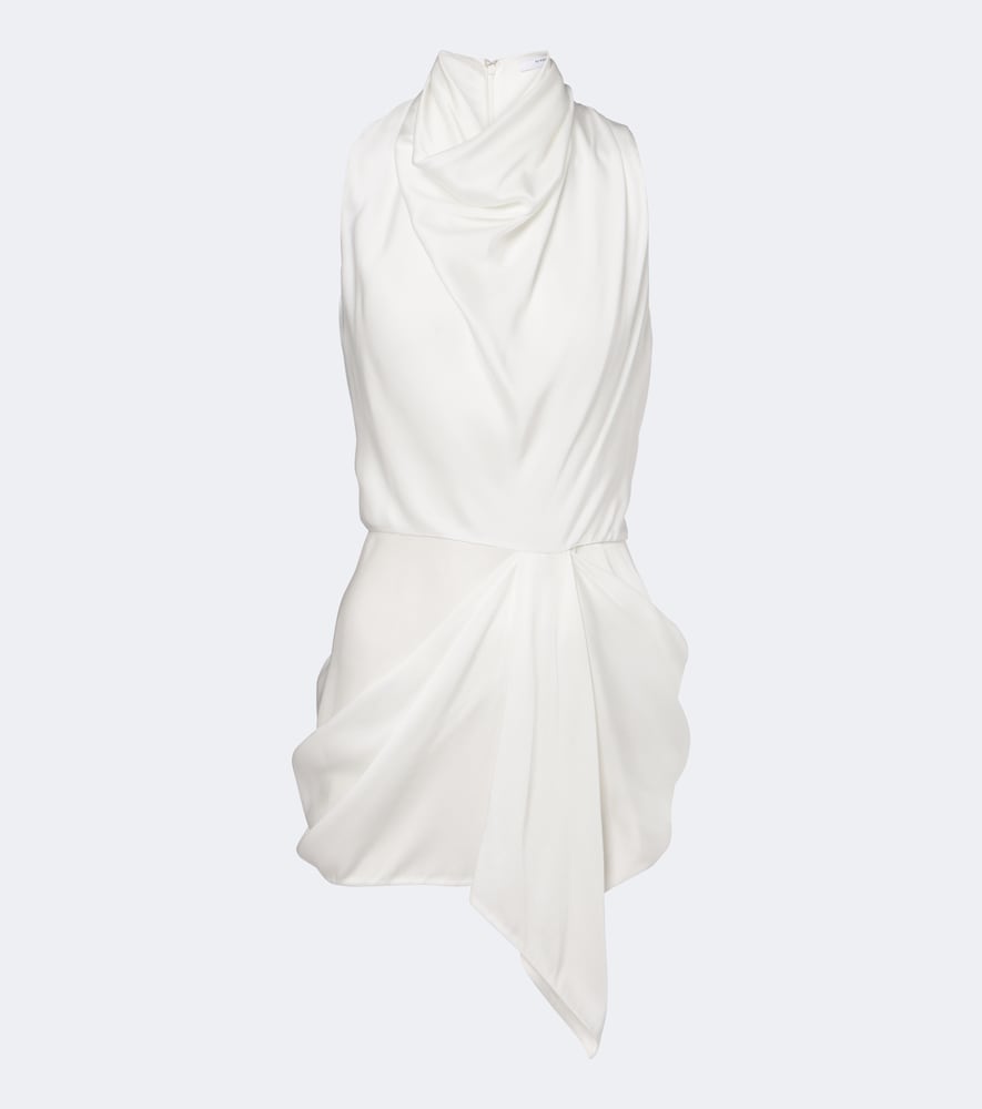 Givenchy Draped Satin Top In White