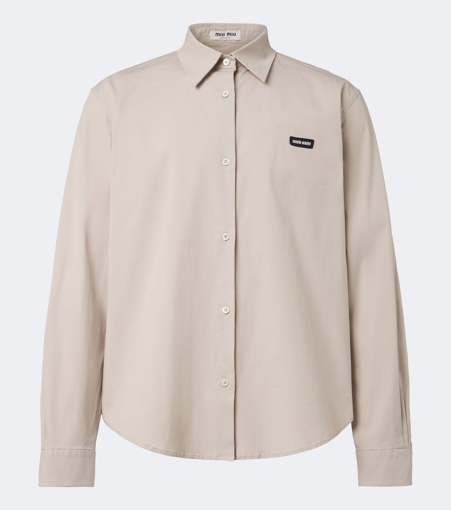 Miu Miu Miu Miu Cotton-blend poplin shirt