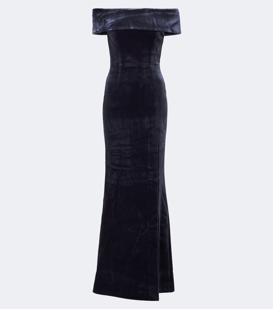 Off-Shoulder Robe Solana aus Samt