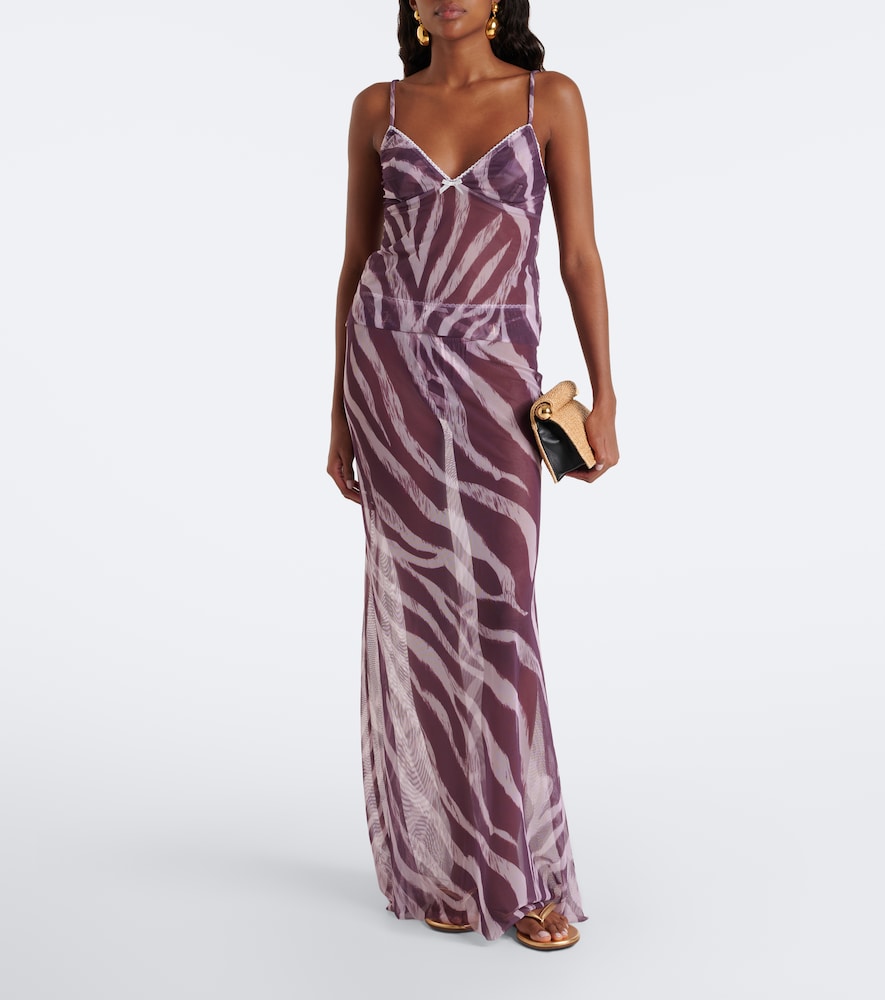Solay Printed Sheer Maxi