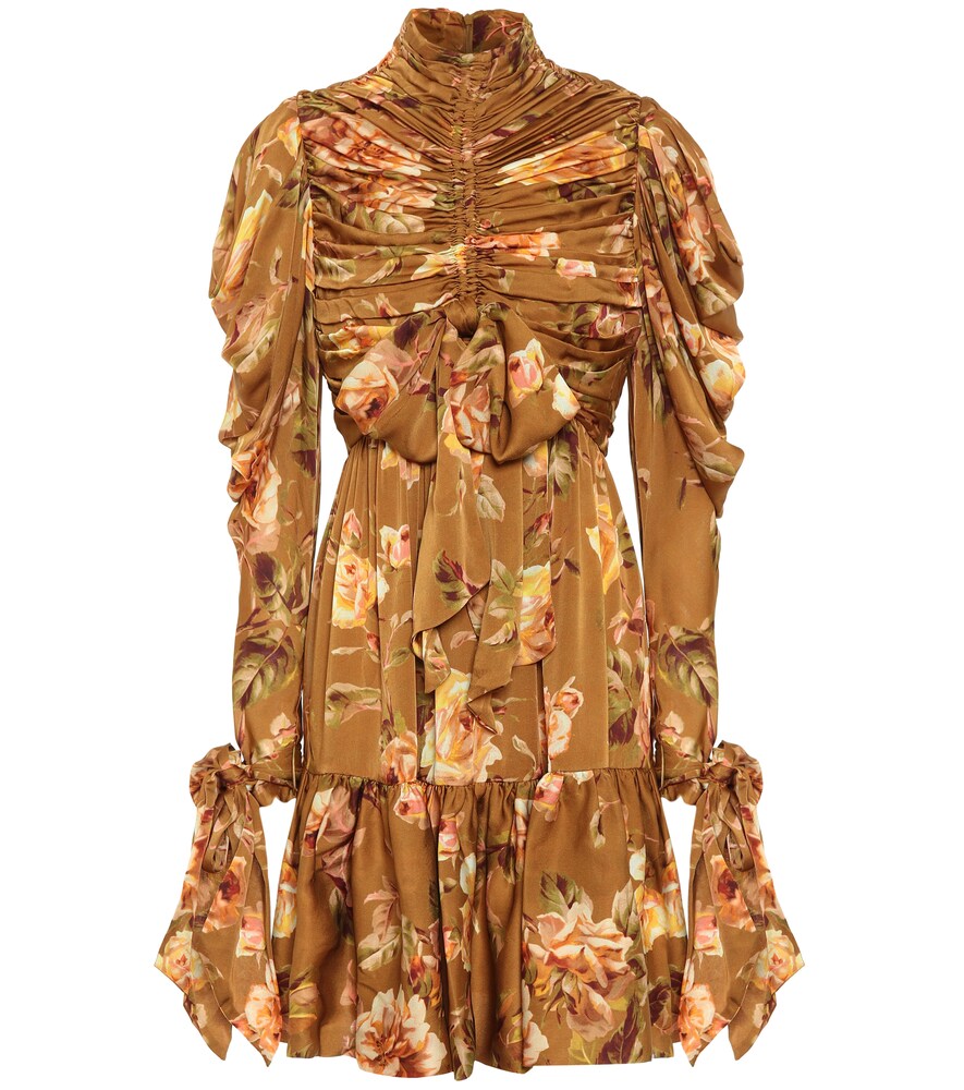 Resistance floral silksatin dress by Zimmermann Coshio Online Shop