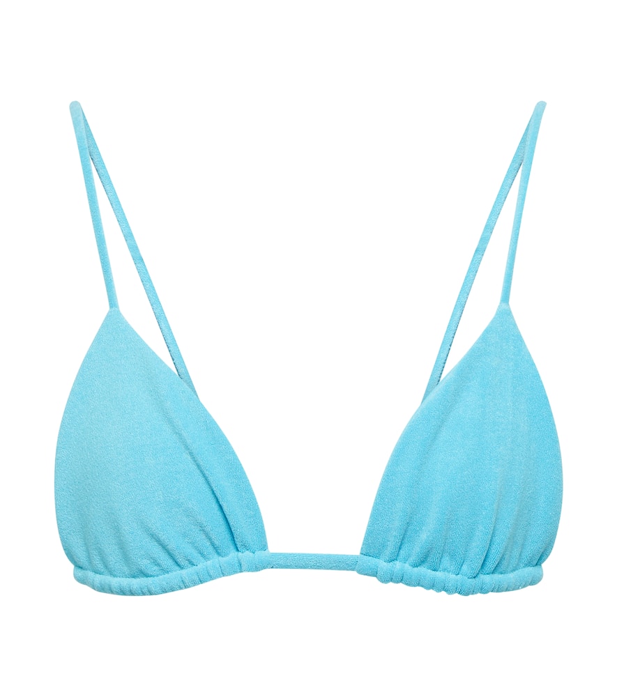 Jade Swim Via Terry Triangle Bikini Top In Bahama Mama Terry