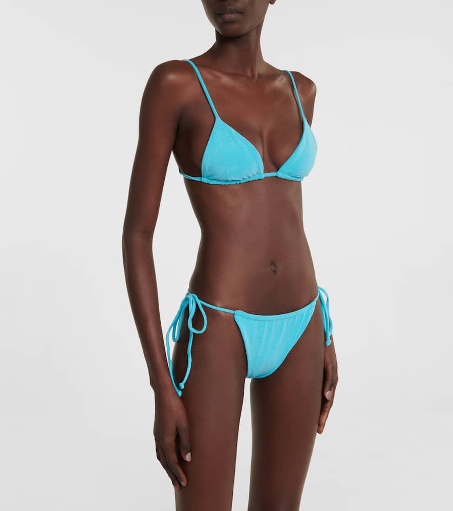 Jade Swim Via Terry Triangle Bikini Top In Bahama Mama Terry