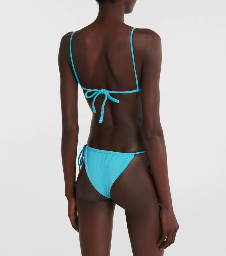 Jade Swim Via Terry Triangle Bikini Top In Bahama Mama Terry
