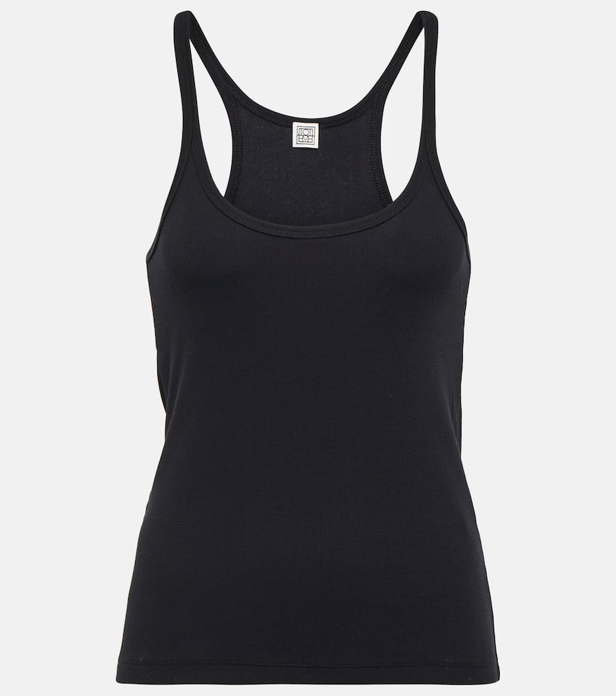 Cotton-blend racerback tank top