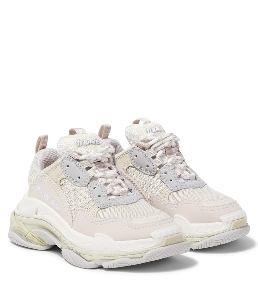 Balenciaga Kids' Triple S Sneakers In White