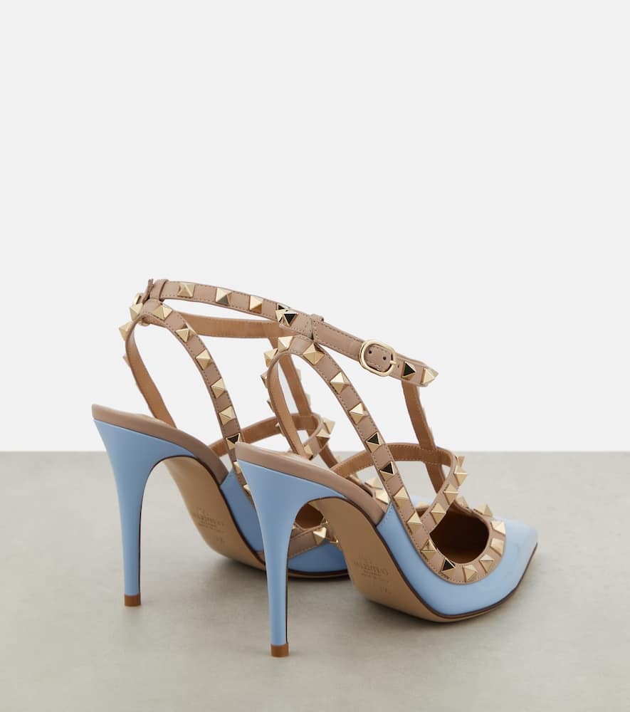 Valentino Rockstud Patent Leather Pumps In Multi
