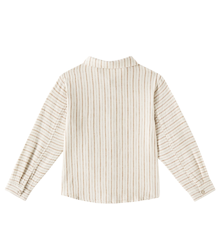  Rylee + Cru Rylee + Cru Walker Pinstripe Linen-blend Shirt 