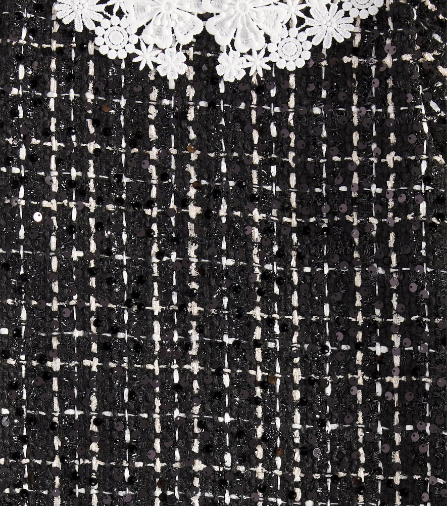 Tartine Et Chocolat Sequined Bouclé Dress In Black