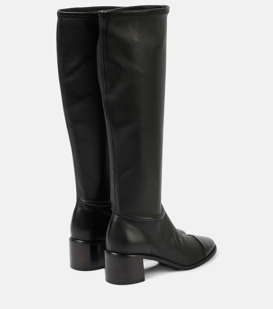 Tory Burch Leather Knee-high Boots In Black