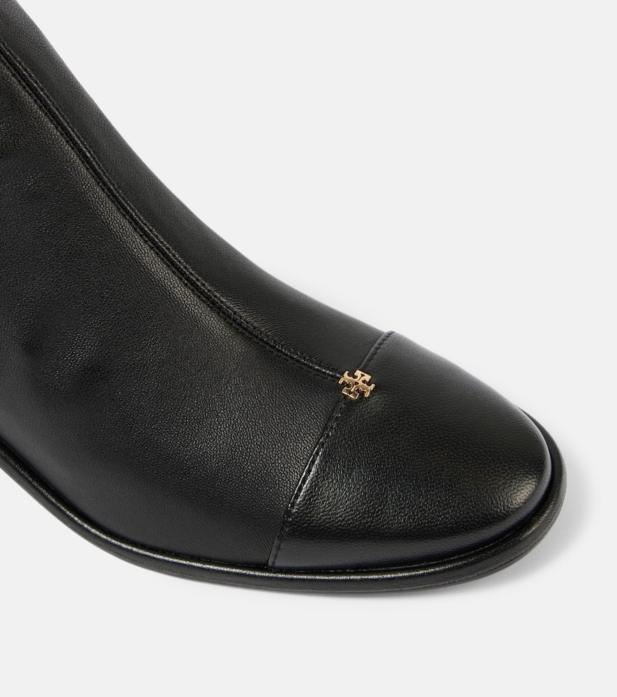 Tory Burch Leather Knee-high Boots In Black