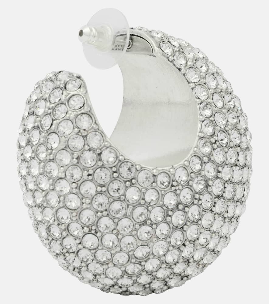 Isabel Marant Enjoy Embellished Earrings In Silver