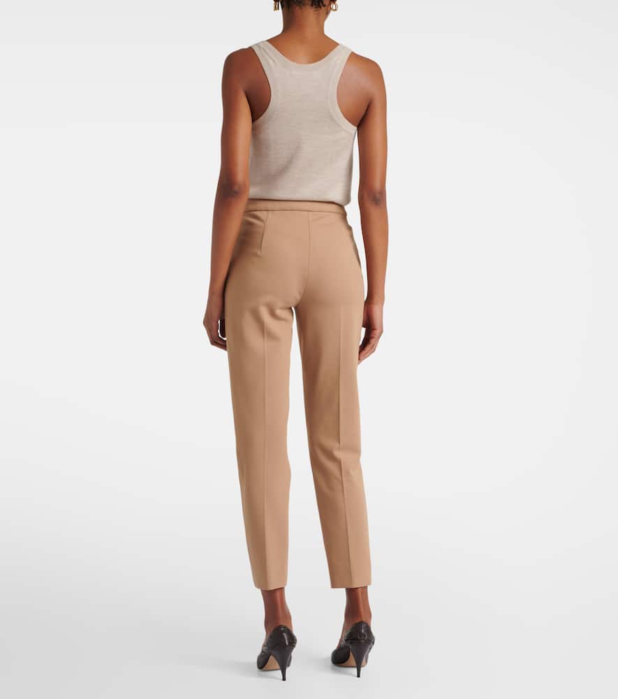 Max Mara Pegno Slim Pants In Brown