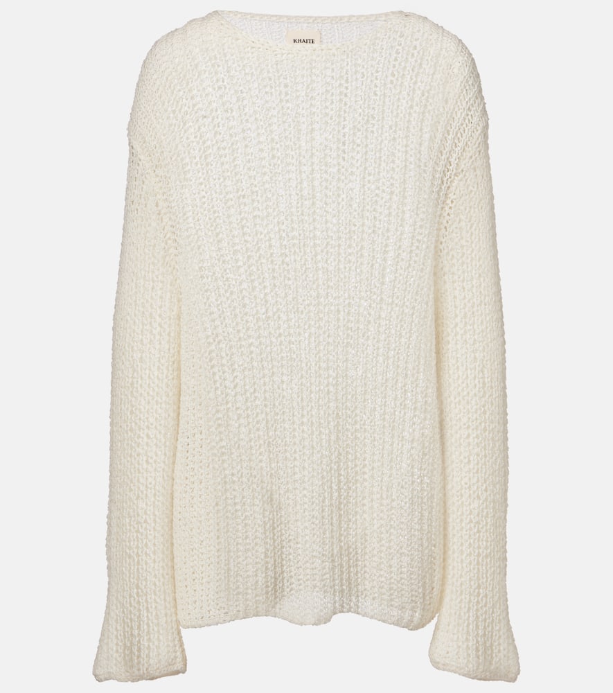 Elowen open-knit cotton-blend sweater