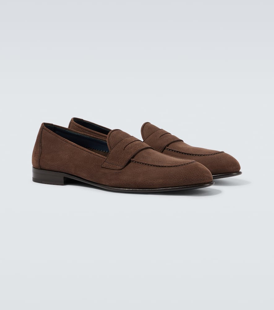 Brioni Appia Leather Penny Loafers