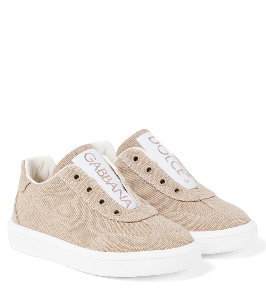 Dolce & Gabbana Canvas Sneakers In Neutral