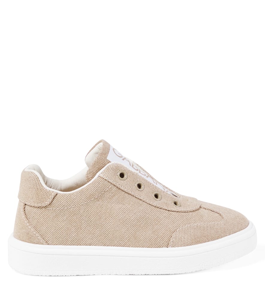 Dolce & Gabbana Canvas Sneakers In Neutral
