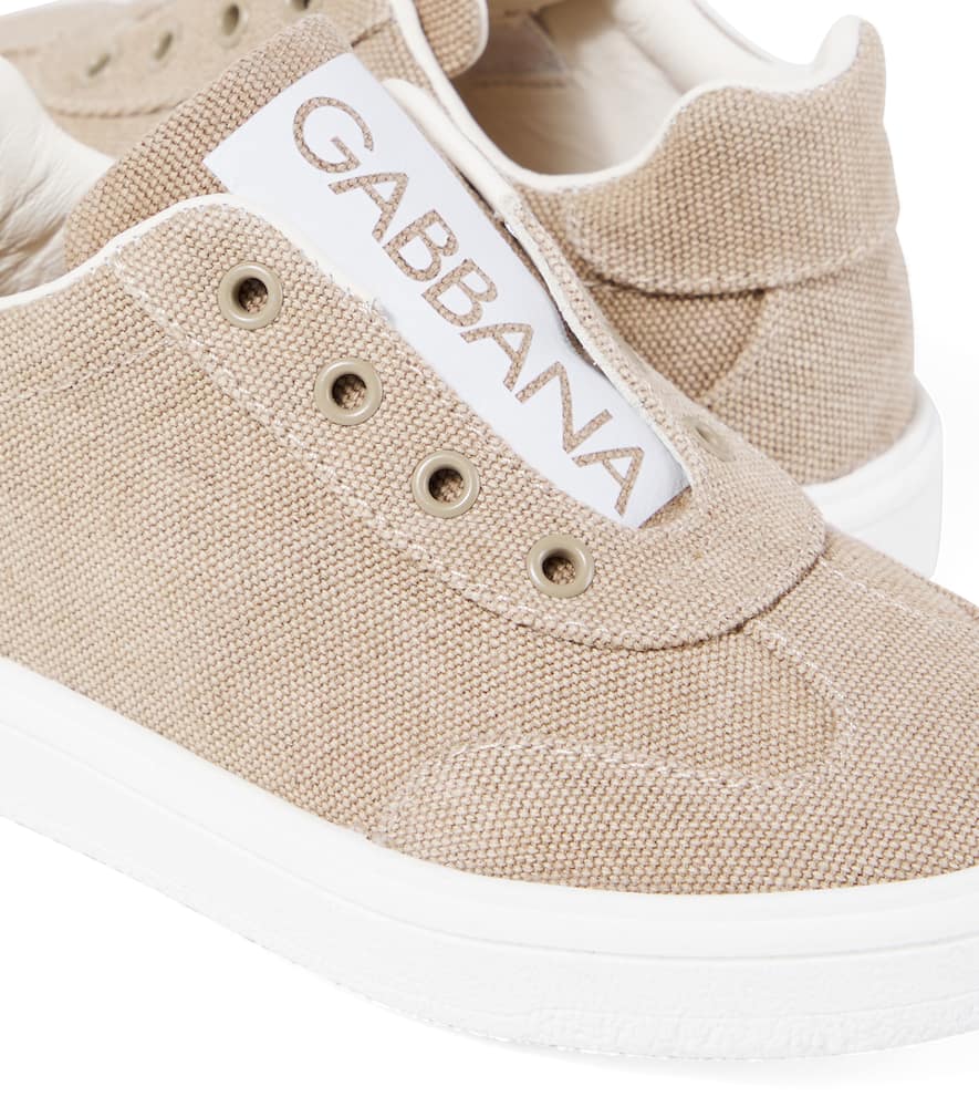 Dolce & Gabbana Canvas Sneakers In Neutral