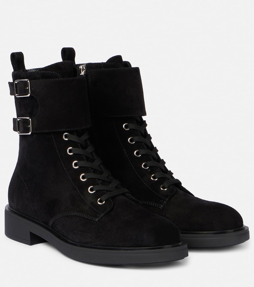 Gianvito Rossi Ripley suede combat boots
