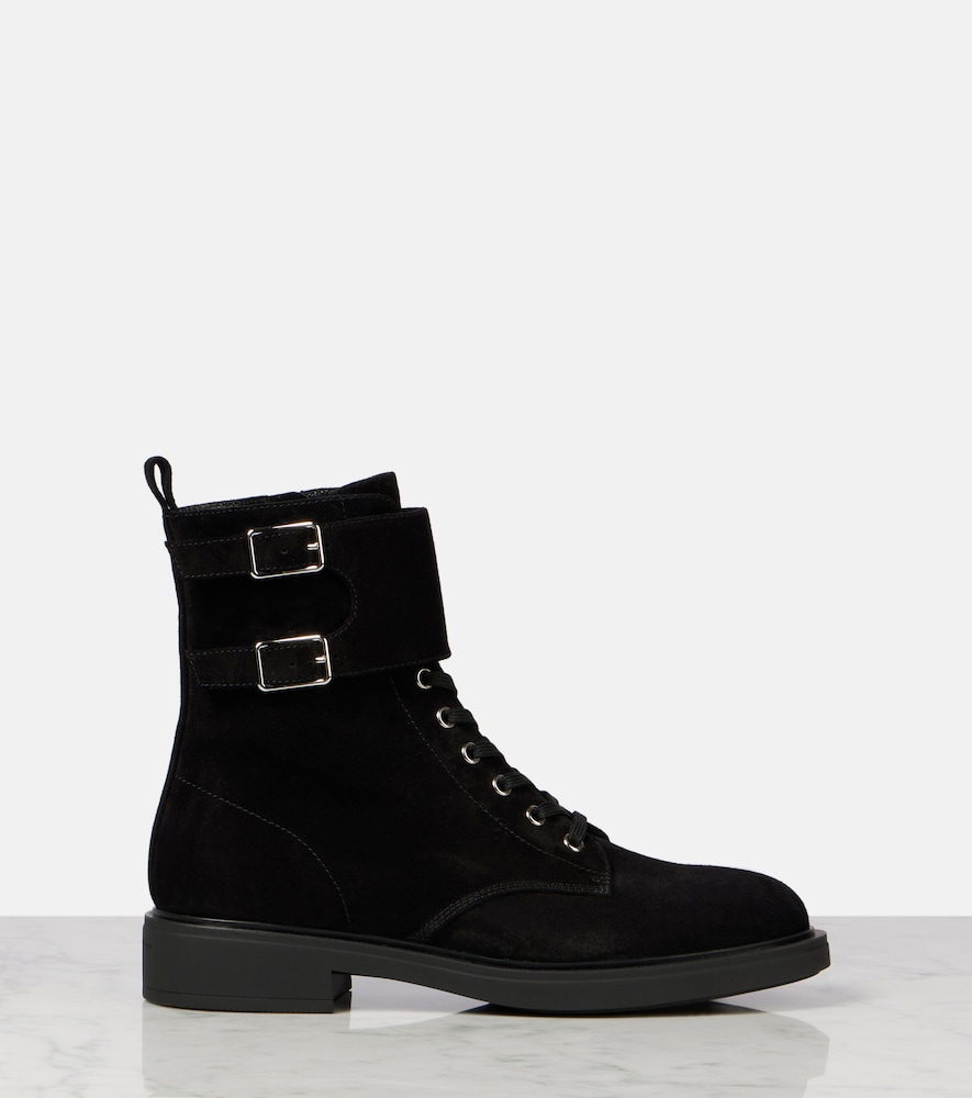  Gianvito Rossi Gianvito Rossi Ripley Suede Combat Boots 
