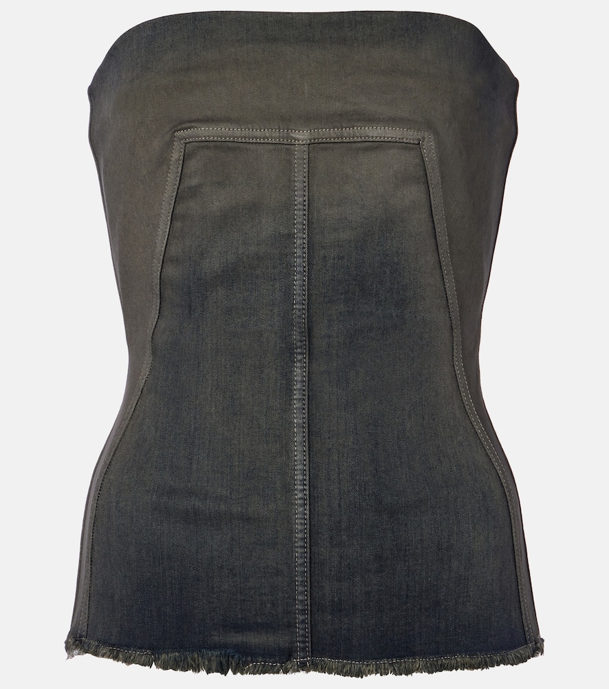 Denim corset