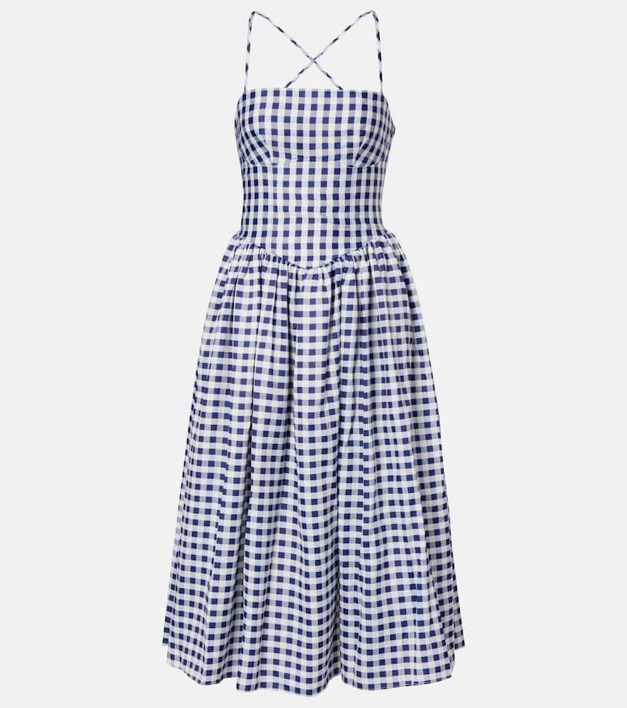 Gingham midi dress