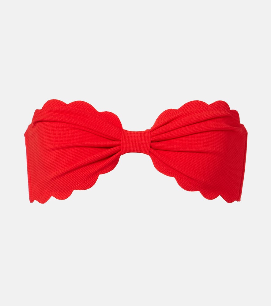 Antibes scalloped bandeau bikini top