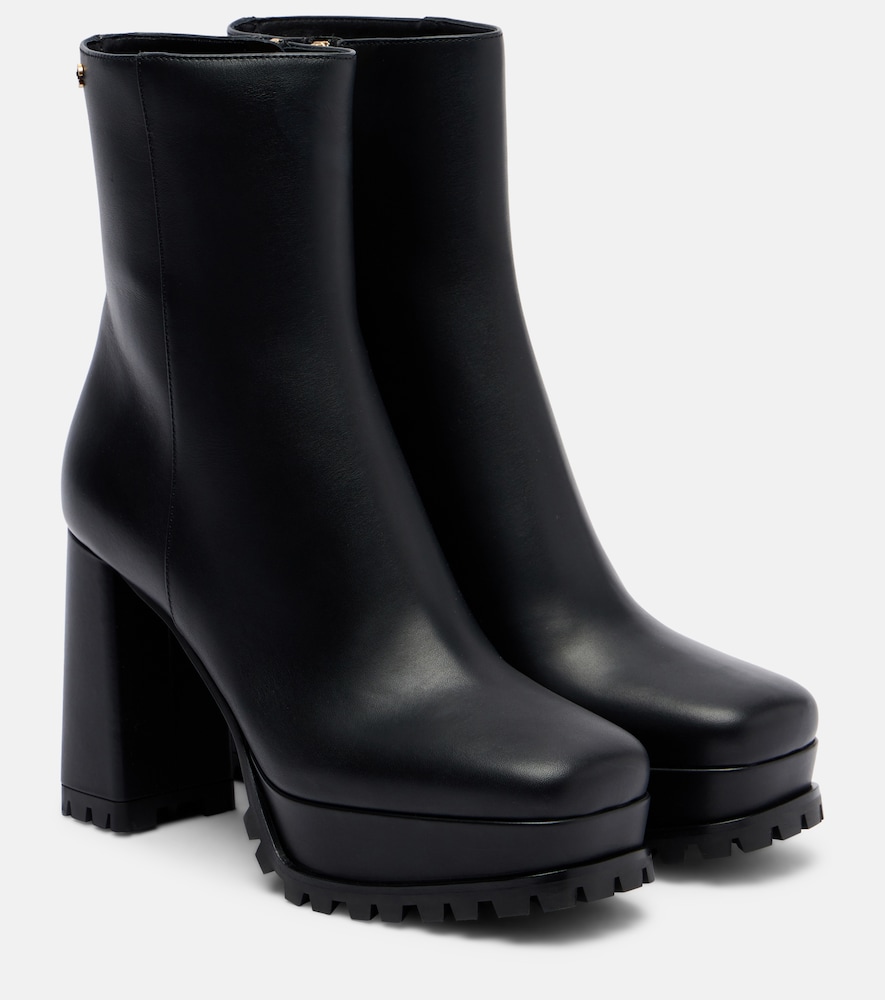 Gianvito Rossi Harlem leather platform ankle boots