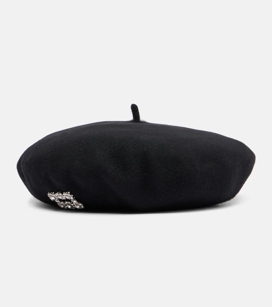 Roger Vivier Embellished wool beret | Thumbnail 5