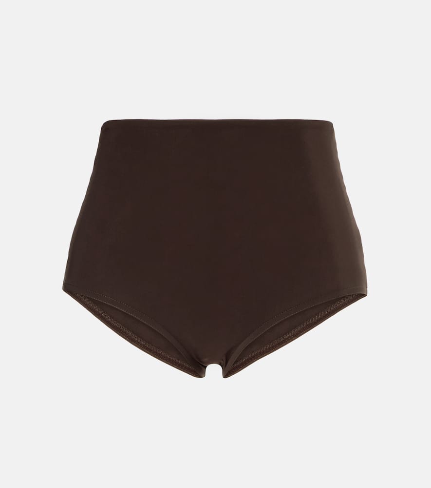 Karla Colletto High-rise Bikini Bottoms In Brown