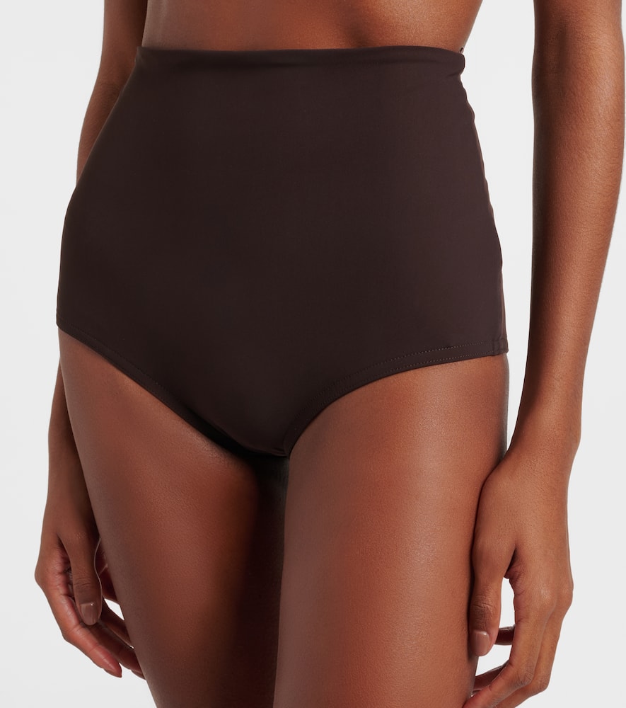 Karla Colletto High-rise Bikini Bottoms In Brown