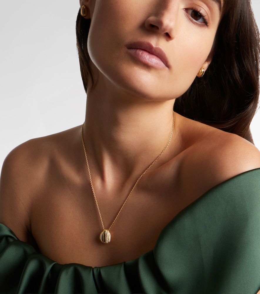 Pamela Zamore Eos 18kt gold pendant necklace with diamonds