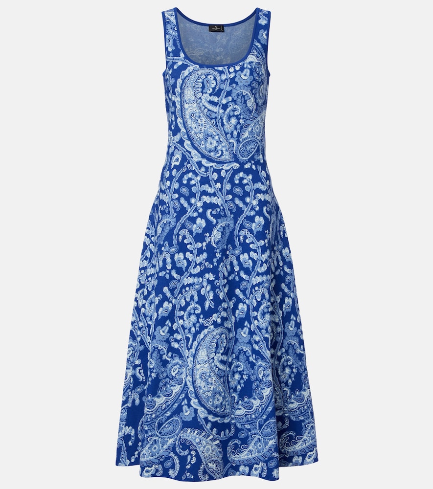 Etro Women's Blue Knitted Midi Dress UK Size 8 - Mytheresa