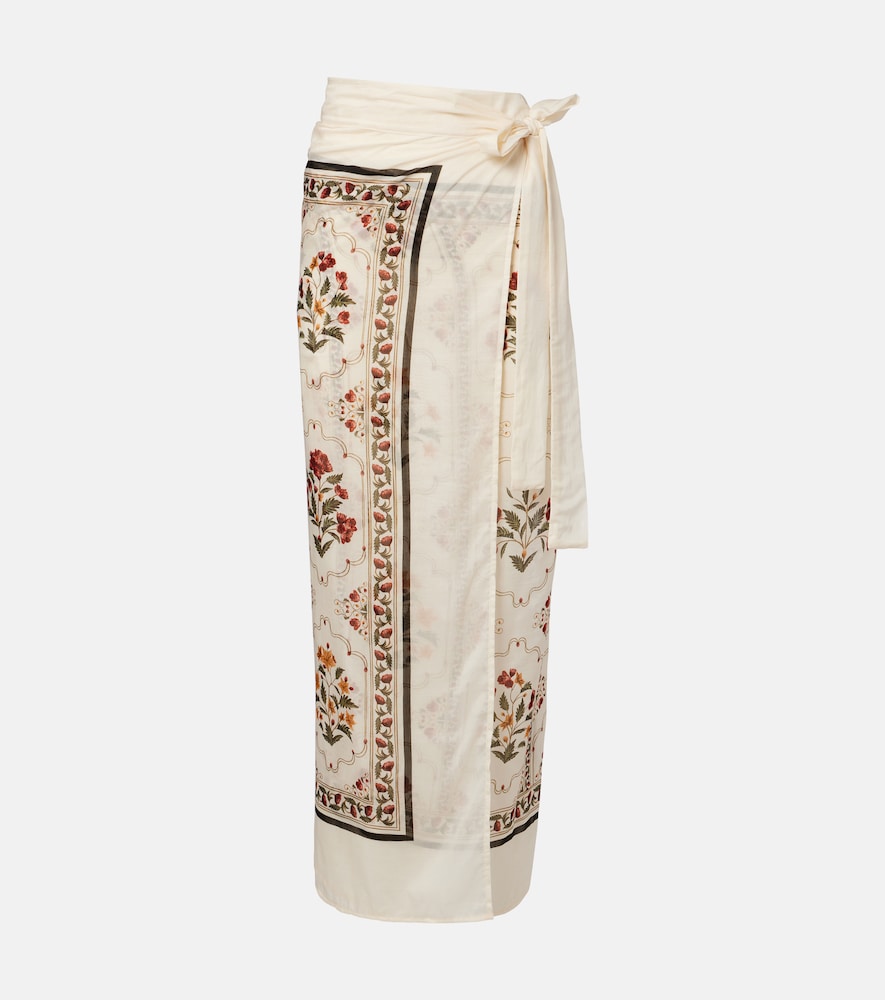 Agua by Agua Bendita Floral cotton and silk beach cover-up