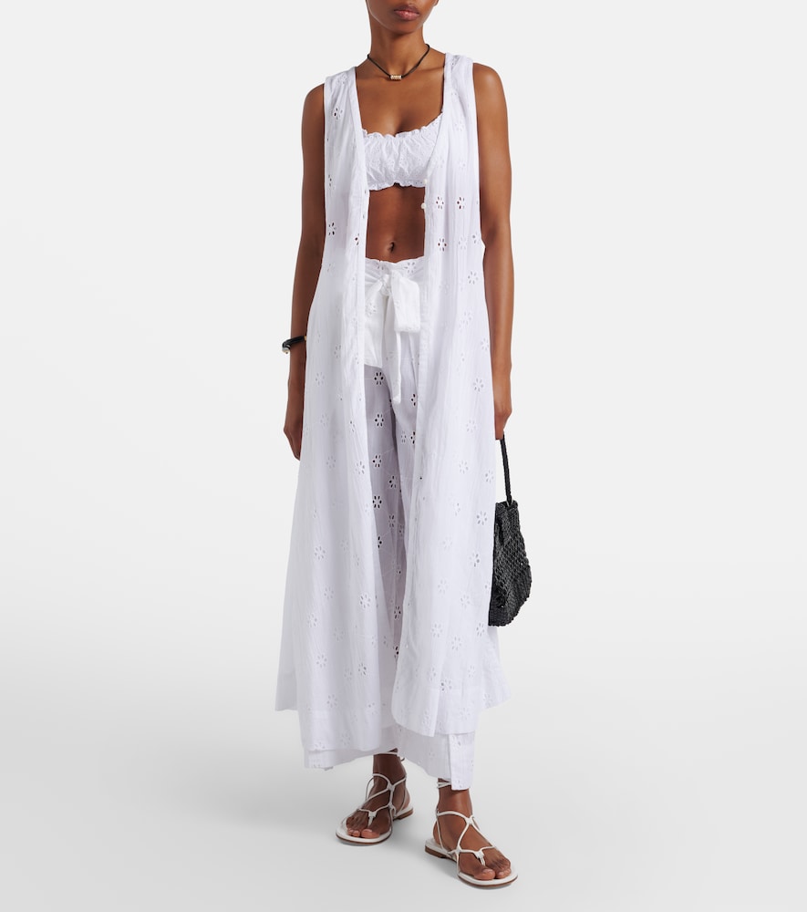 Polo Ralph Lauren Broderie anglaise cotton poplin wide-leg pants