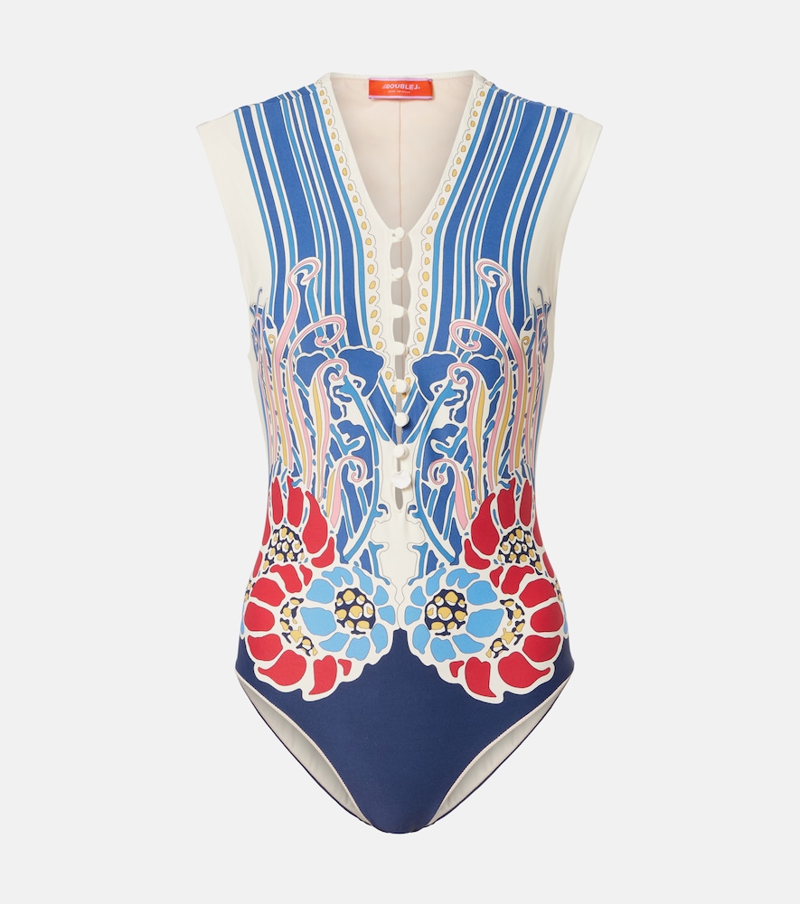 La Doublej Women's Multicoloured Tutto Suit Printed Swimsuit UK Size 8 - Mytheresa
