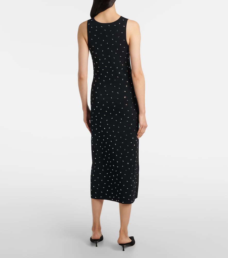 Altuzarra Geordie Embellished Jersey Midi Dress In Black