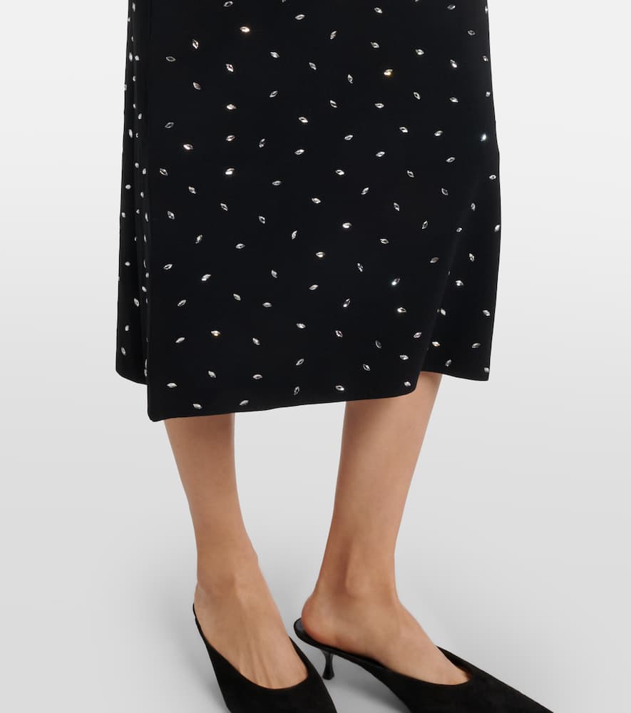 Altuzarra Geordie Embellished Jersey Midi Dress In Black