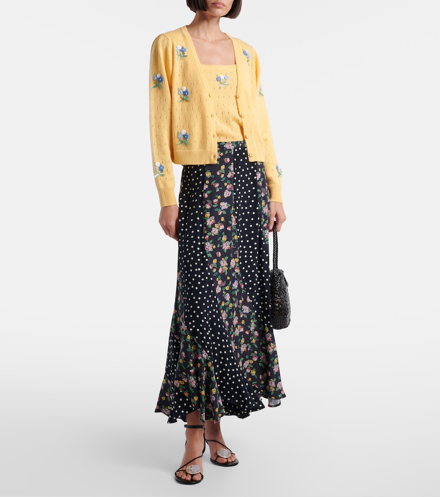  Rixo Rixo Perla Embroidered Pointelle Wool Tank Top 