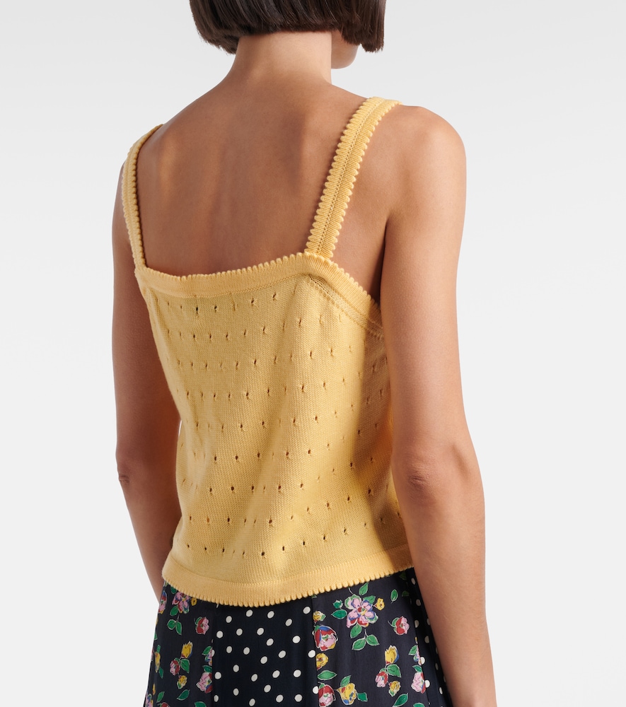  Rixo Rixo Perla Embroidered Pointelle Wool Tank Top 
