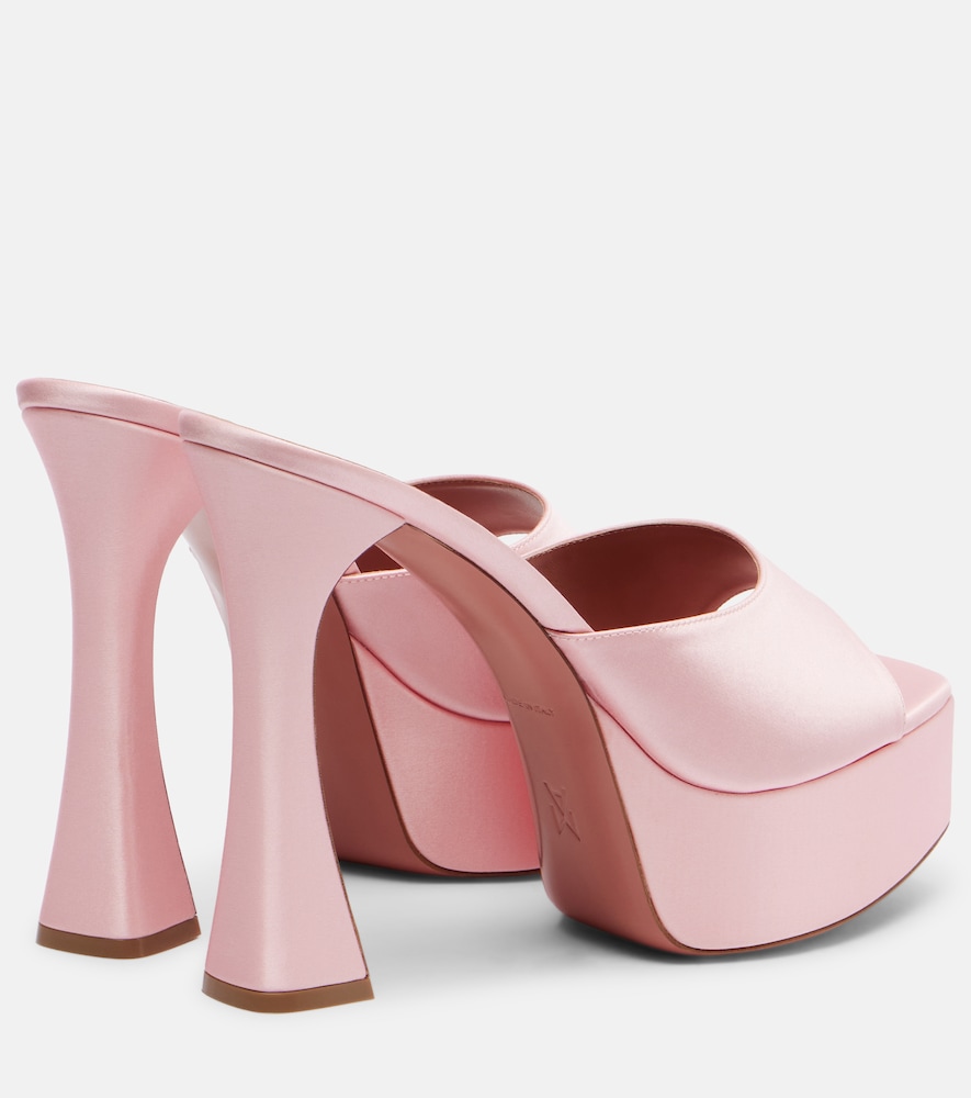  Amina Muaddi Amina Muaddi Dalida Satin Platform Mules 