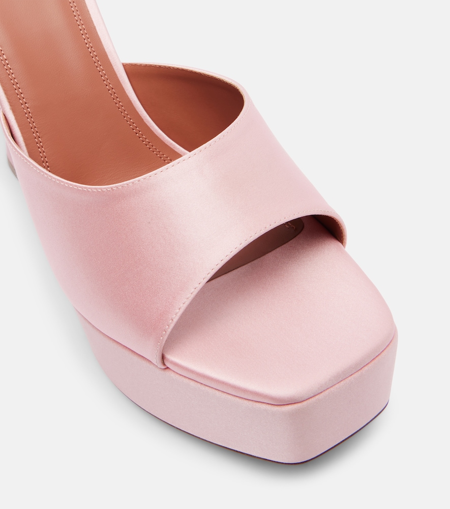  Amina Muaddi Amina Muaddi Dalida Satin Platform Mules 