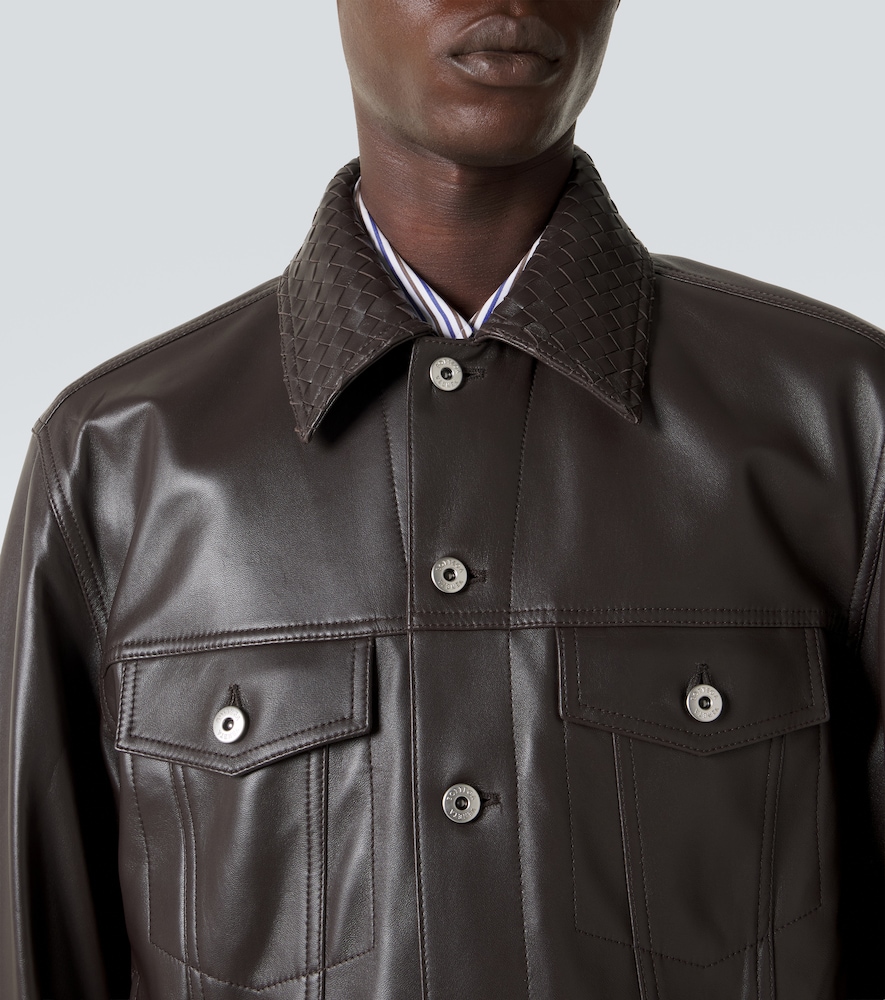 Intrecciato Leather Jacket