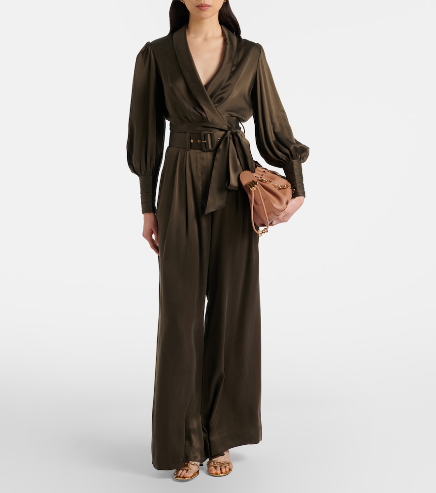 Zimmermann Belted silk wide-leg pants