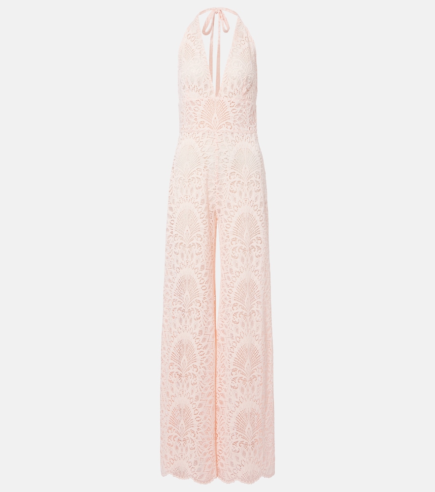 Alexandra Miro Irena halterneck lace jumpsuit