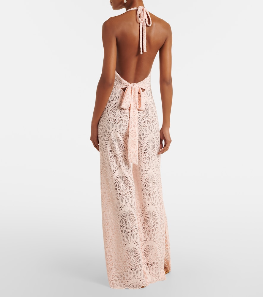  Alexandra Miro Alexandra Miro Irena Halterneck Lace Jumpsuit 