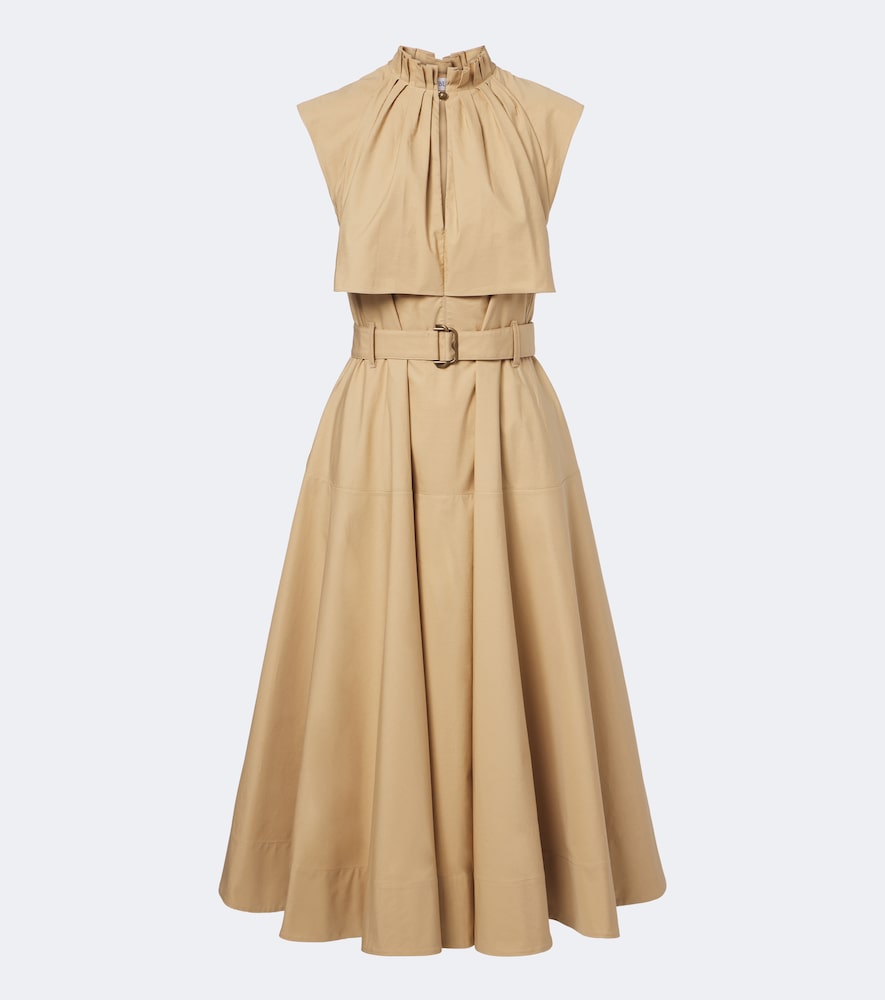 Cape-Midikleid aus Baumwollpopeline