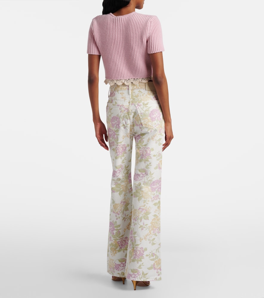 Kimberly '70S Floral Flared Jeans